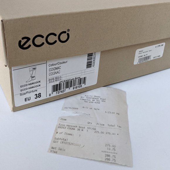 Ecco Hancock Leather Zip Up Winter Boots - Picture 11 of 11
